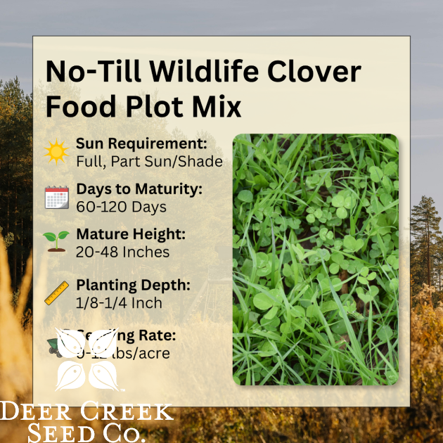 No-Till Wildlife Clover Food Plot Mix | Seeds | Deer Creek Seed
