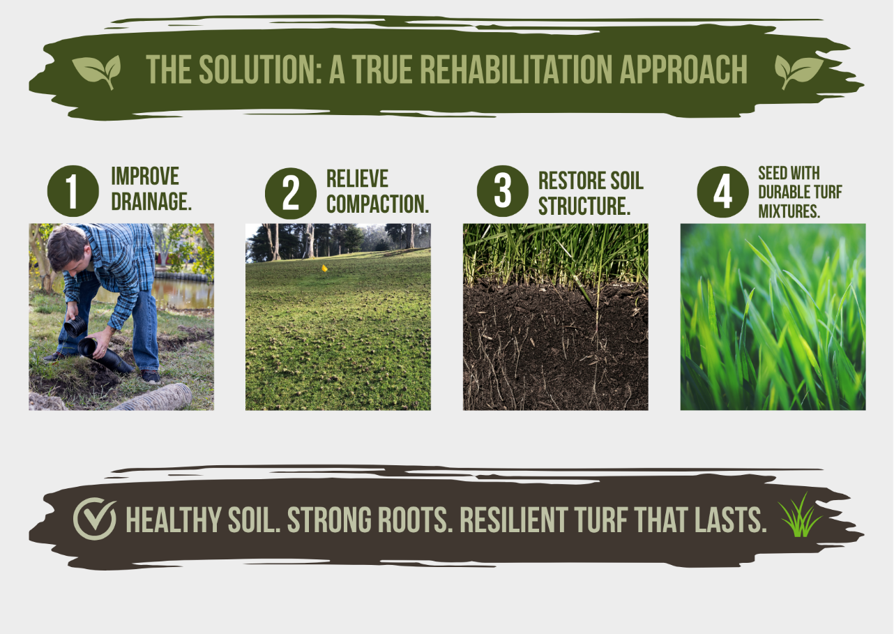the solution to bare grass spots
